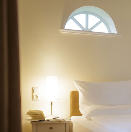 Schlafzimmer im Appartementhaus Lüüvhoog in Keitum