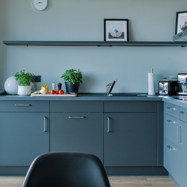 Voll ausgestattete Küche in den Appartements von Bett & Bude auf Sylt