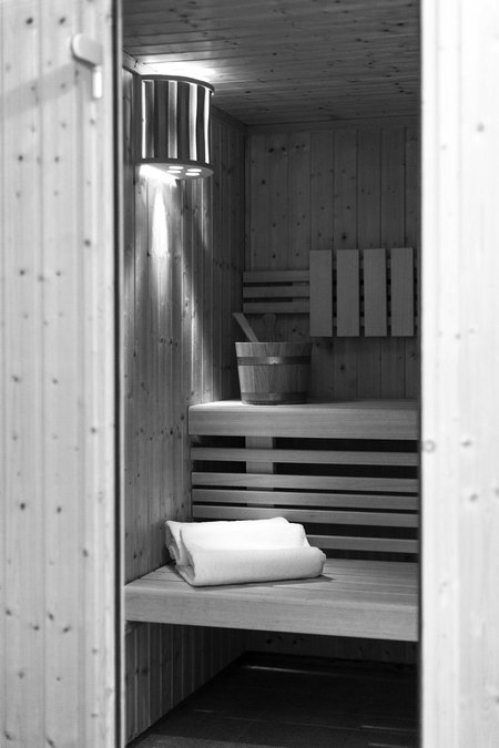 Sauna in einem Apartment im Lüüvhoog in Keitum auf Sylt